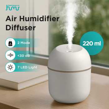 Taffware HUMI Air Humidifier Mini Car Ultrasonic Diffuser LED 220ml - JS04