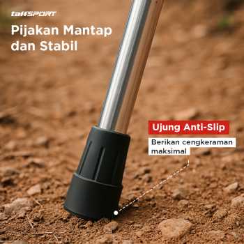Gambar produk TaffSPORT Tongkat Hiking Lipat Trekking Pole Aluminium Alloy 92.5cm - Z4