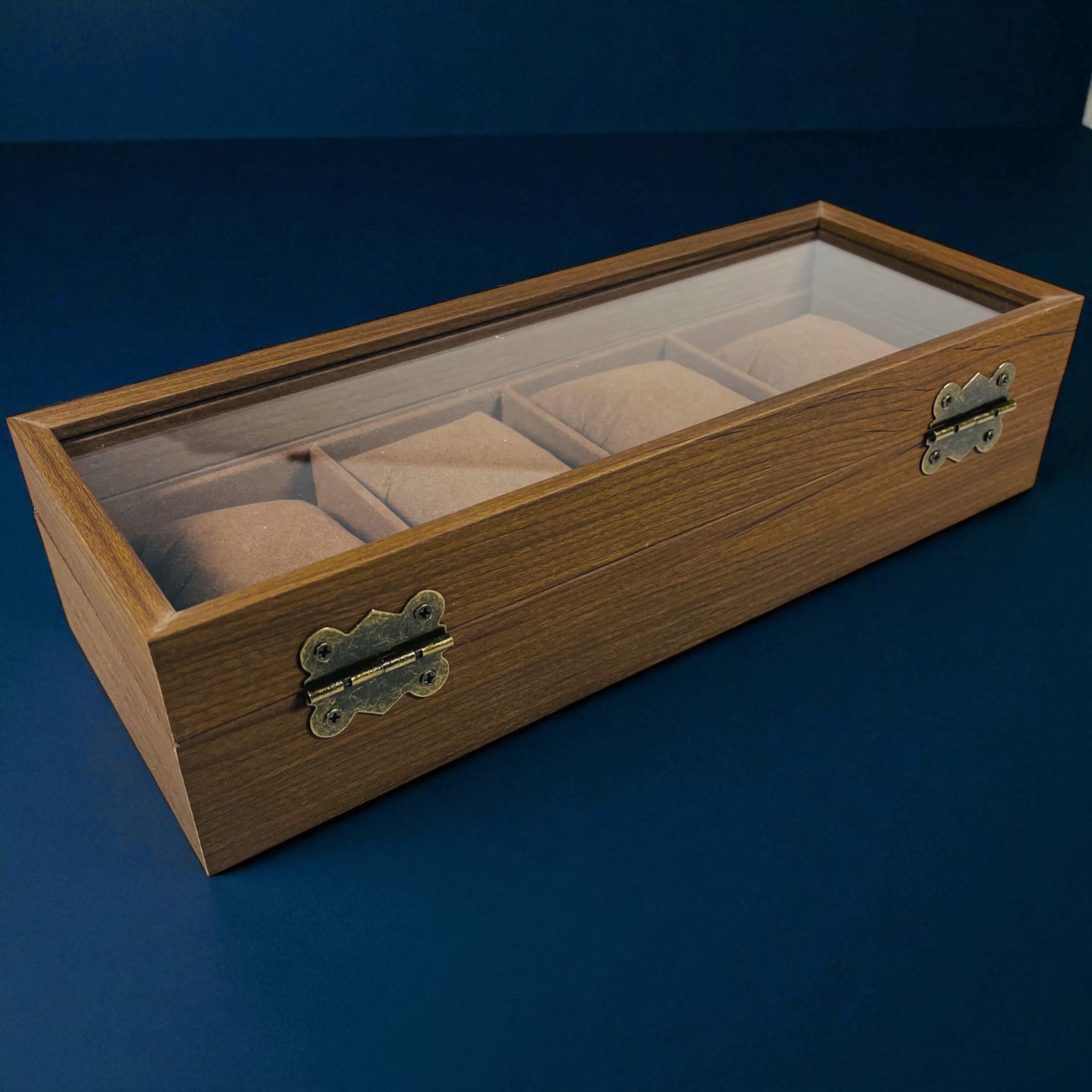 Gambar produk WBOX Kotak Jam Tangan Storage Organizer Wooden Elegant Watch Box 4 Slot - SKW148/SKW147