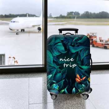 Gambar produk TravGuard Sarung Koper Elastis Polyester Spandex Suitcase Cover M Leaf Butterfly - H-22
