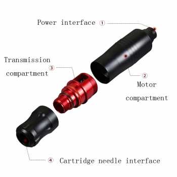 Gambar produk DragonHawk Tattoo Pen Stroke 3.5mm Aluminium Alloy 10000 RPM 10V - WQ090-15