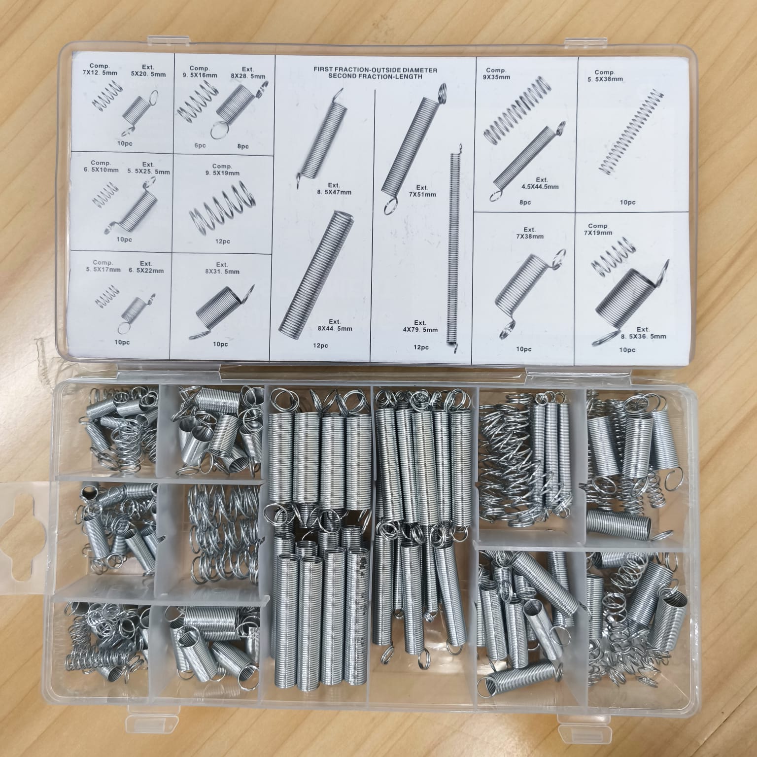 Gambar produk SAIKE Set Pegas Per Extension And Compression Coil Spring Kit 200 PCS - SA-1074