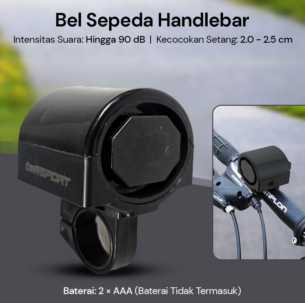 Gambar produk TaffSPORT Bel Sepeda Handlebar Electronic Loud Horn - SB-200
