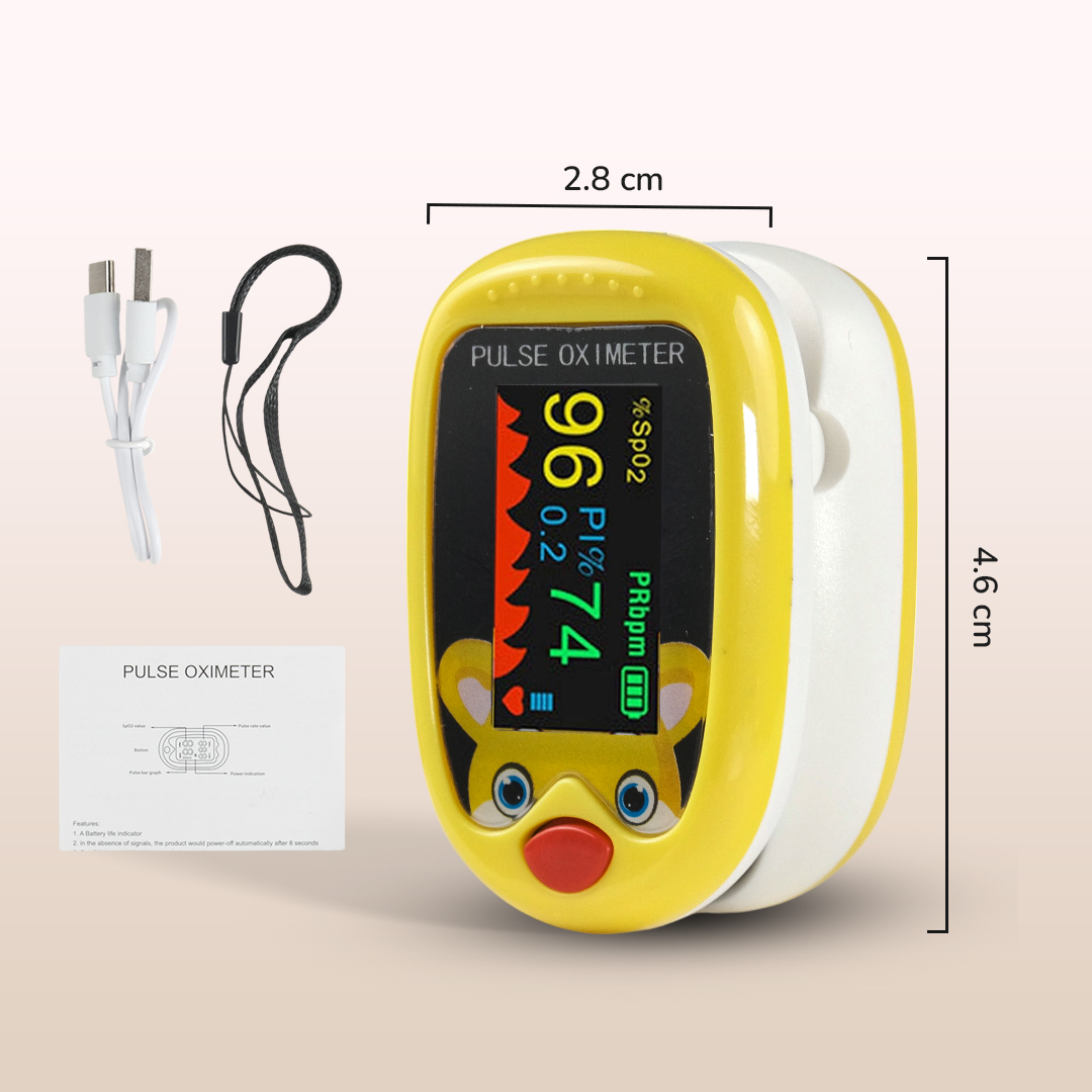Gambar produk AIQUE Fingertip Pulse Oximeter Alat Ukur Saturasi Oksigen Darah Anak - AQ219