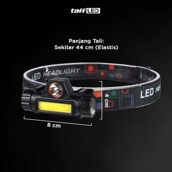 Gambar produk TaffLED Senter Kepala LED Headlight USB Rechargeable Q5 COB - LE022