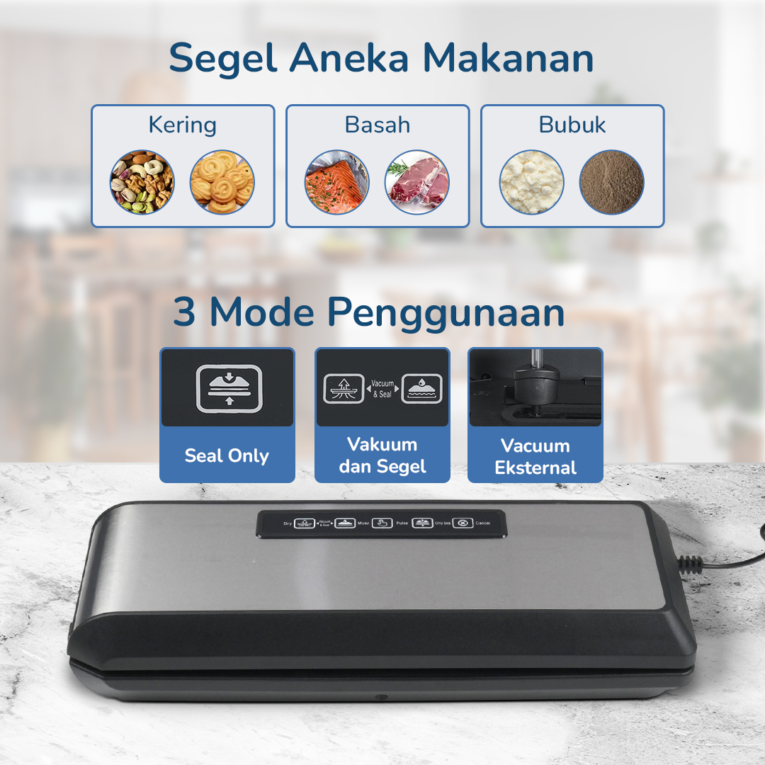 Gambar produk Alat Vakum Makanan Vacuum Sealer Packaging Machine with Bag - HP-9008