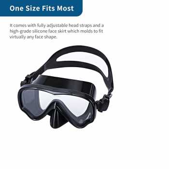 Gambar produk UDO Kacamata Selam Snorkeling Anti-Fog UV Swimming Goggles Wide View - U-165