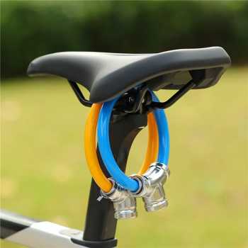 Gambar produk Senzen Gembok Sepeda Cable Ring Bike Lock Zinc Alloy 14cm - INU141