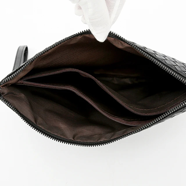 Gambar produk KIET Tas Genggam Kulit Motif Anyam Kulit Leather Clutch Bag - KT1912