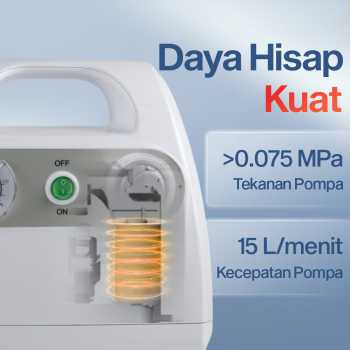 Gambar produk FOFO Alat Penyedot Dahak Elektrik Portable Sputum Suction Pump 1L - GY-XT-1