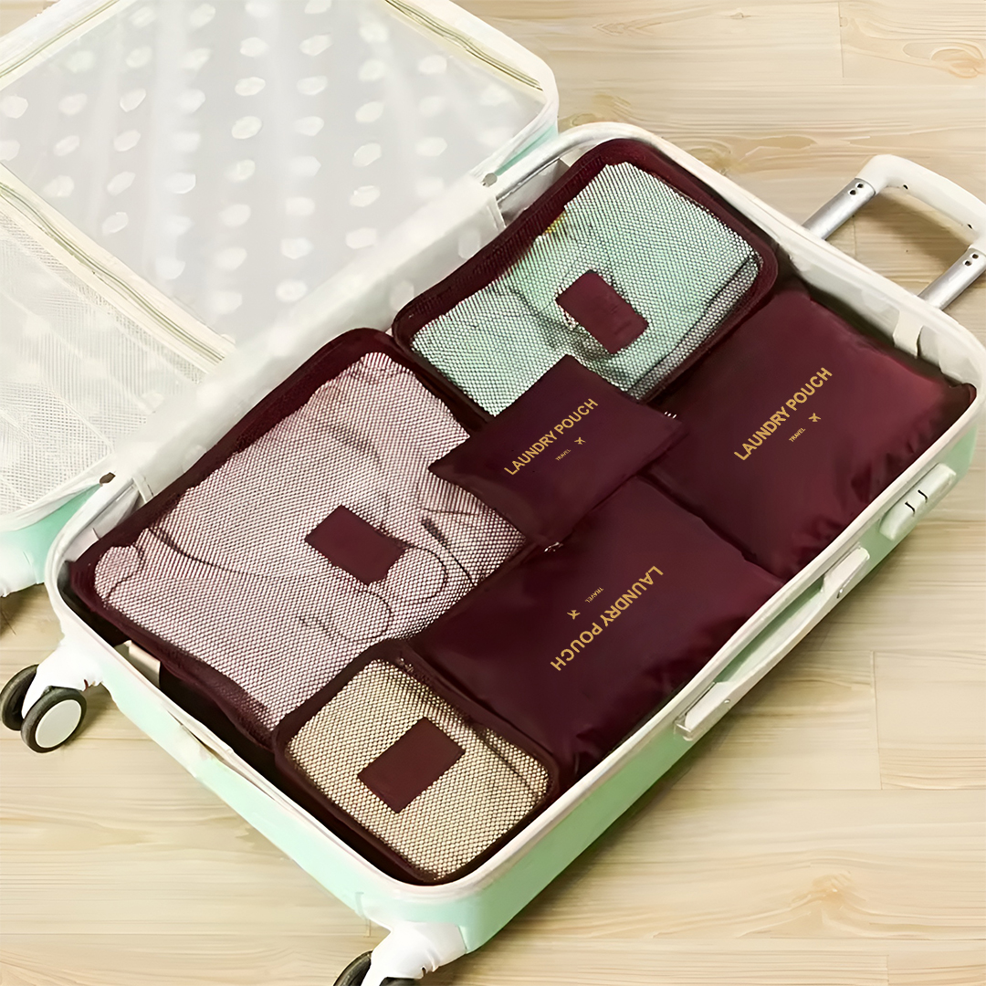 Gambar produk RUIMOM Tas Travel Bag Laundry Organizer Packing Cubes Multi Size 6 PCS - RU-6
