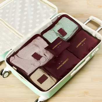 Gambar produk RUIMOM Tas Travel Bag Laundry Organizer Packing Cubes Multi Size 6 PCS - RU-6