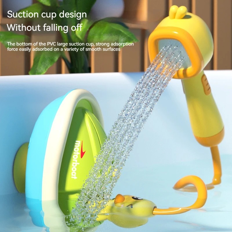 Gambar produk BAKA Mainan Mandi Anak Cute Duck Bathtub Boat Toy Water Spray Toddlers - INU132