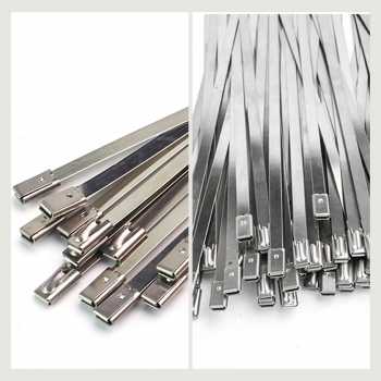 Gambar produk ISFRIDAY Kabel Ties Stainless Steel Anti Karat Multifungsi 100 PCS 4.6x450mm - IF10