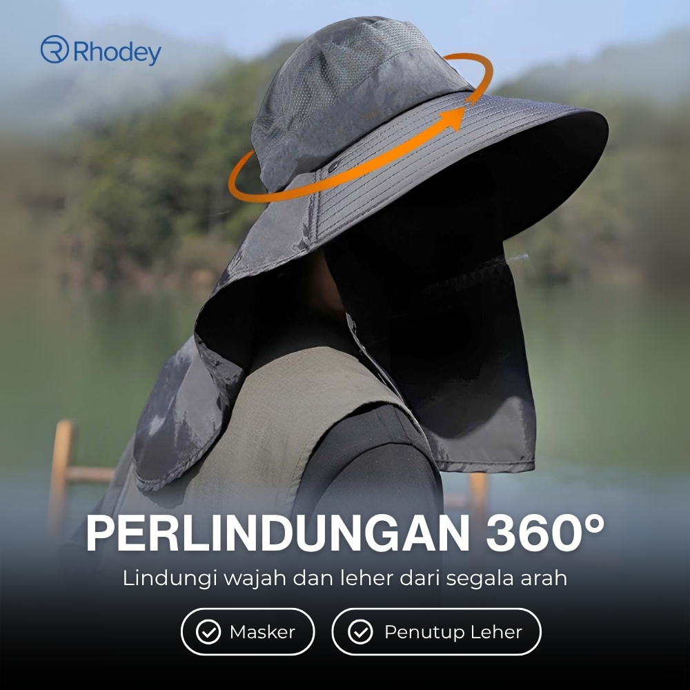Gambar produk Rhodey Topi Rimba Outdoor Anti UV Waterproof Boonie Hat Nylon - GL012