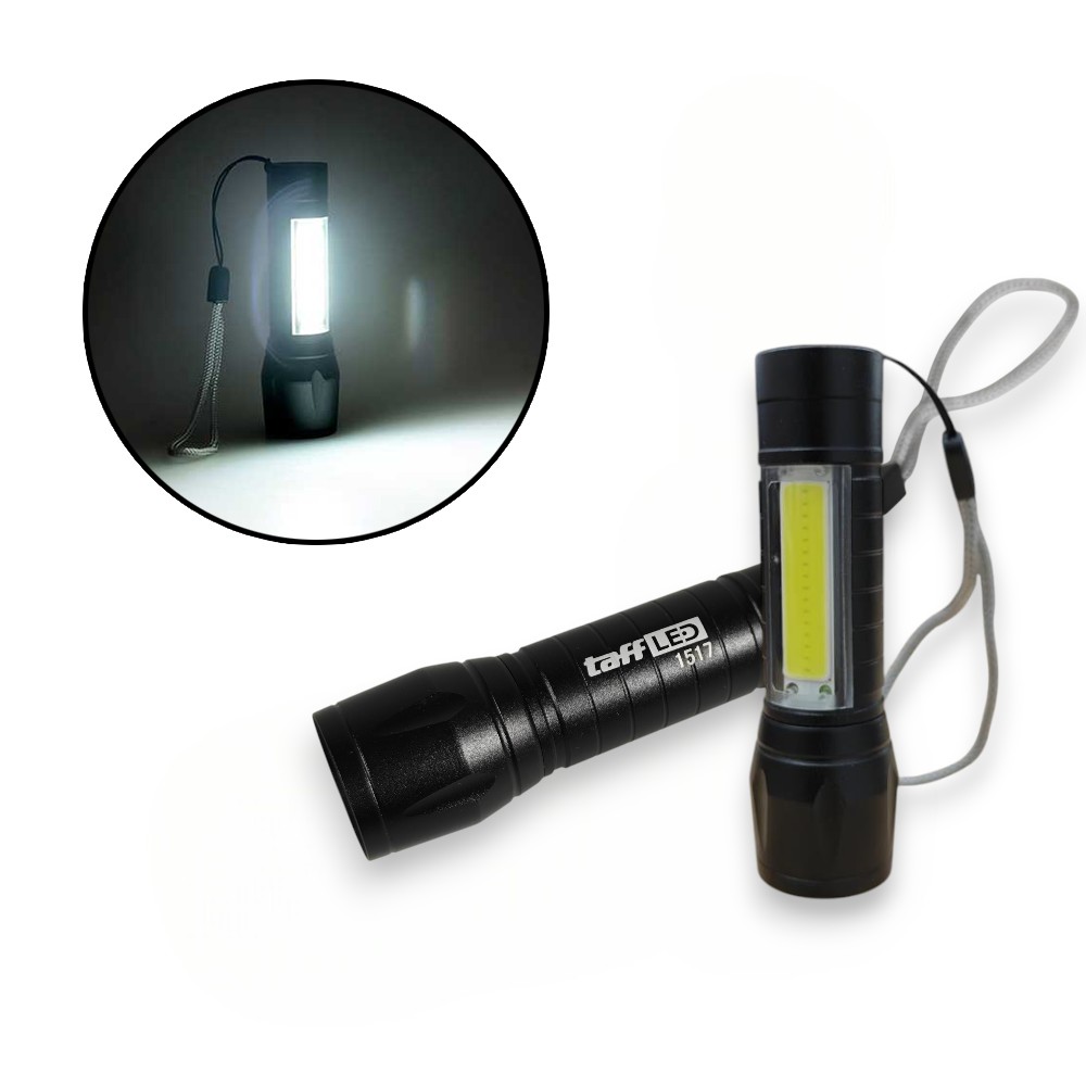 Gambar produk TaffLED Albinaly Senter LED USB Rechargeable XPE Q5 COB 2300 Lumens - 1517