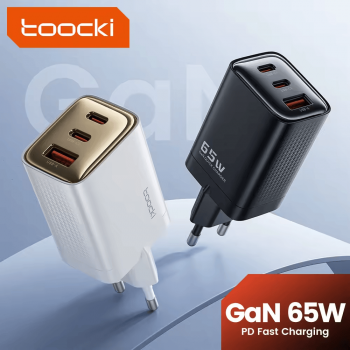 Toocki Kepala Charger USB Fast Charging Multi Port PD QC 4.0 GaN 65W - TCT65-22EU