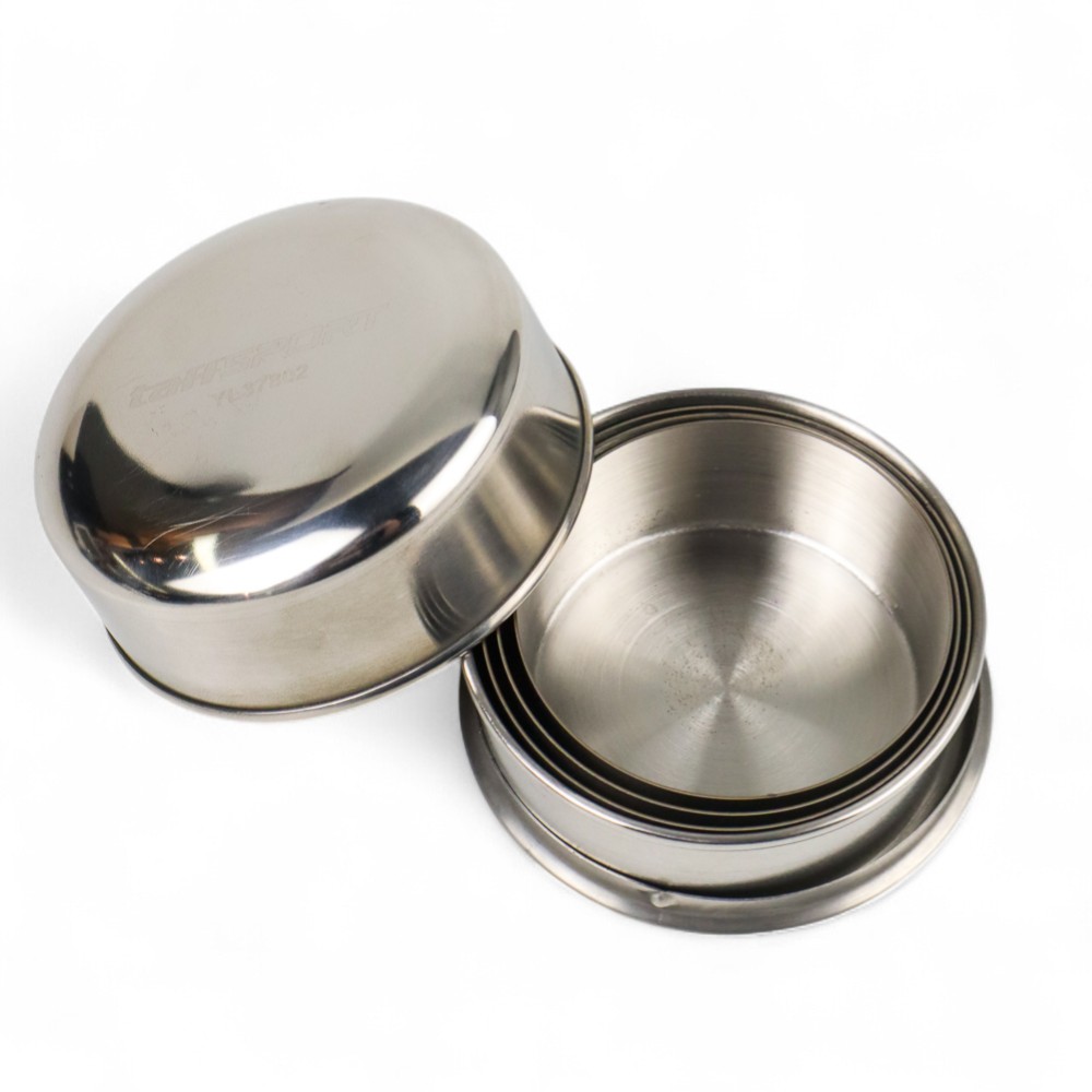 Gambar produk TaffSPORT Gelas Lipat Stainless Steel Foldable Cup Carabiner 240ml - YL37802