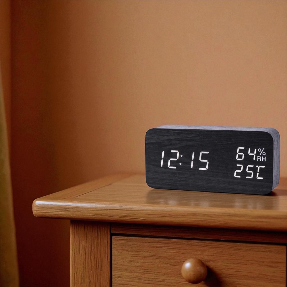Gambar produk LikyYou Jam Meja Digital LED Clock Temperature Humidity Control - CYP-105