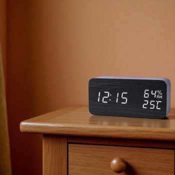 Gambar produk LikyYou Jam Meja Digital LED Clock Temperature Humidity Control - CYP-105