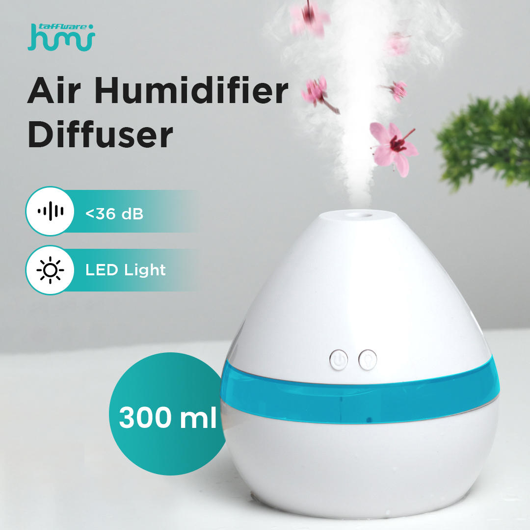 Gambar produk Taffware HUMI Air Humidifier Mini Ultrasonic Diffuser Night LED 300ml - H296