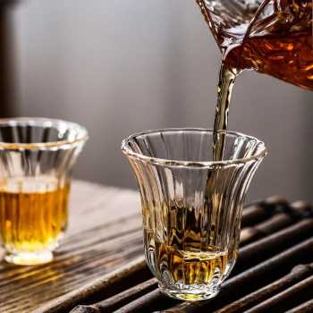 Gambar produk Rouge Gelas Teh Heat Resistant Tea Cup Vertical Texture 50ml - INU145