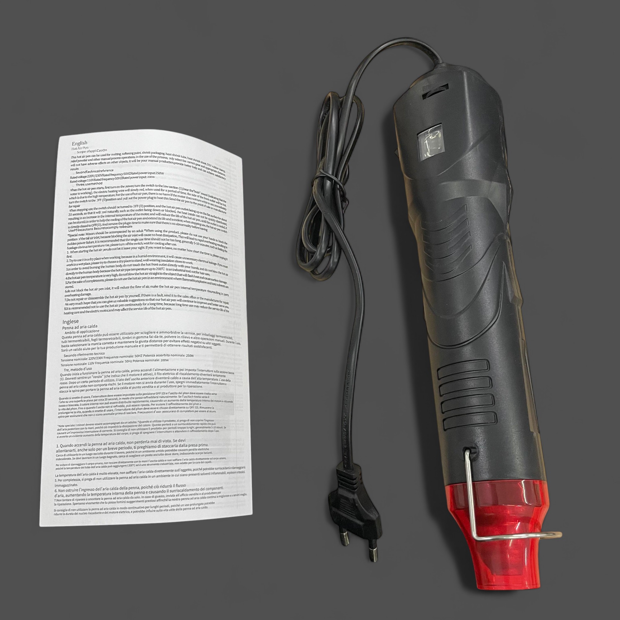 Gambar produk Hiken Digital Heat Gun Hot Blower with LCD Control 220V 250W - HHLC25