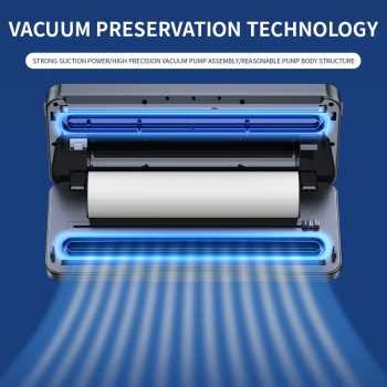 Gambar produk XAIMIJI Alat Vakum Makanan Vacuum Sealer Packaging Machine 120W - FKJ-3900