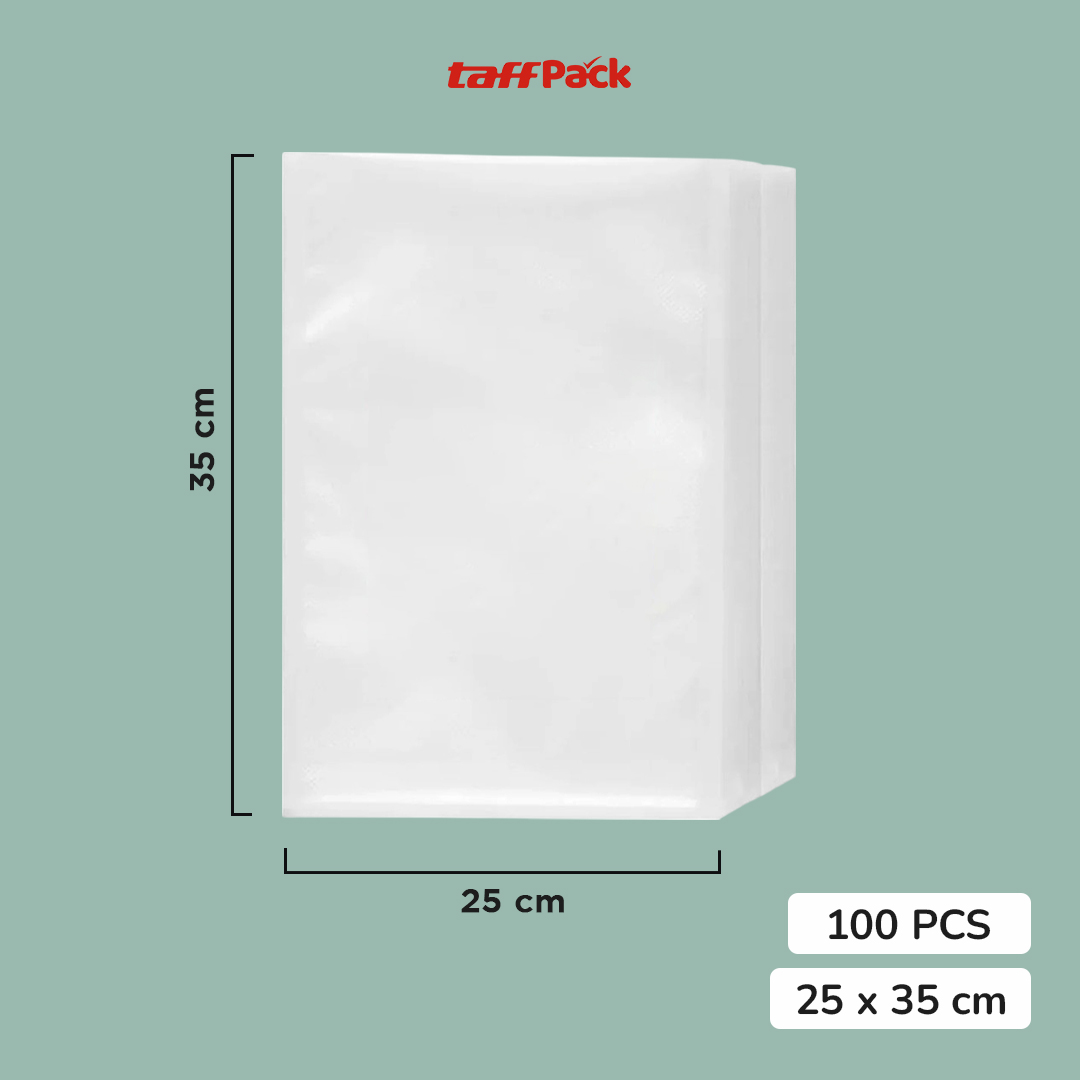 Gambar produk TaffPACK Plastik Vacuum Makanan Sealer Storage Bag 100 PCS 25x35cm - HK-08