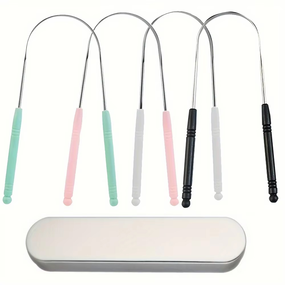 Gambar produk Uung Pembersih Lidah Bau Mulut Tongue Scraper Stainless Steel - INU149