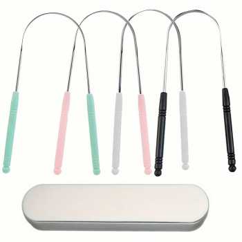 Gambar produk Uung Pembersih Lidah Bau Mulut Tongue Scraper Stainless Steel - INU149