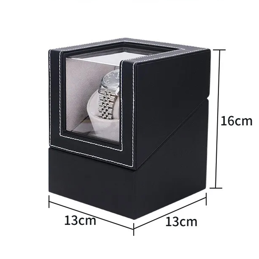 Gambar produk IGERN Watch Winder Pemutar Jam Tangan Otomatis 1 Slot Dual Power 13cm - IG-160