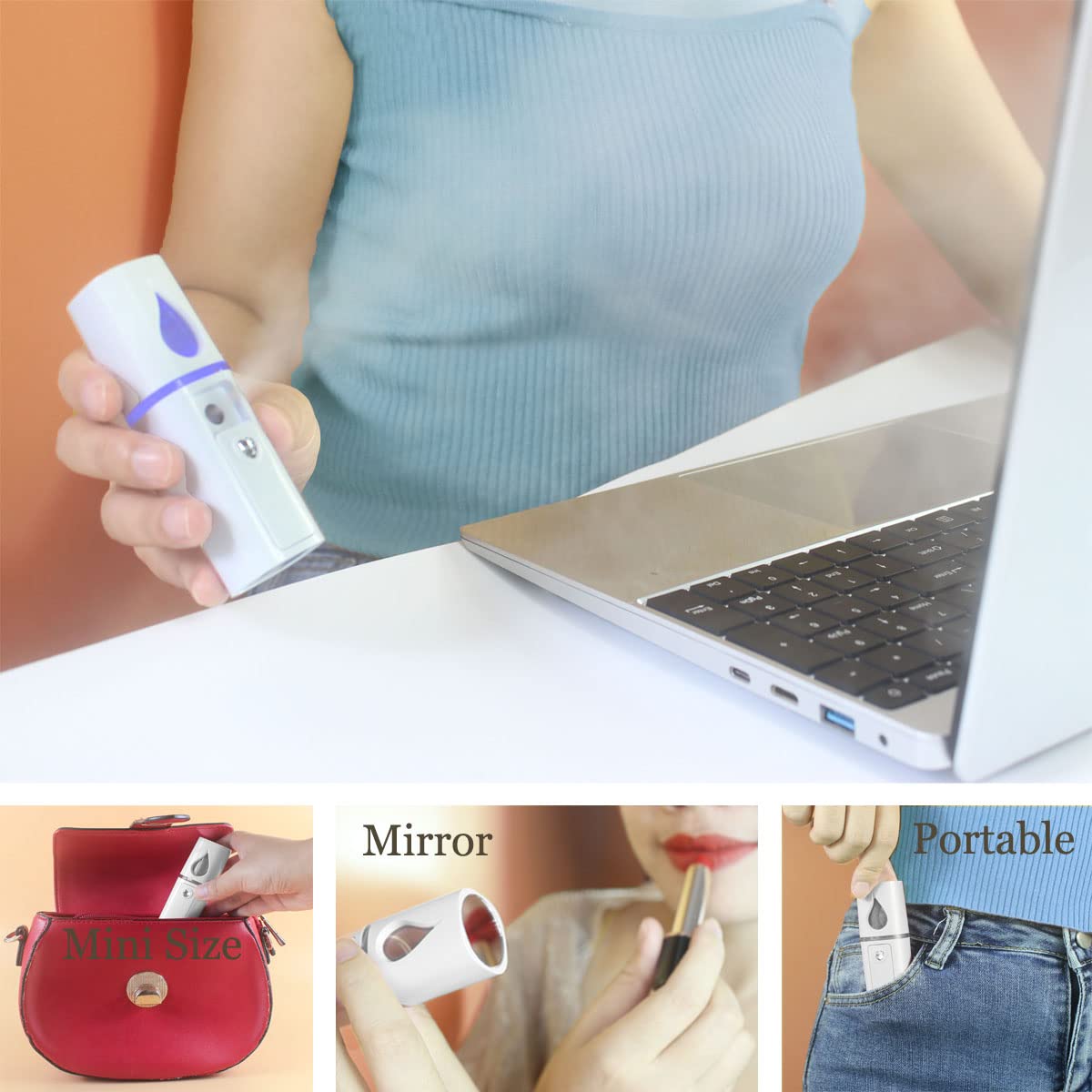 Gambar produk ICOCO Steamer Muka Nano Spray Humidifier Mist Atomization - L-2