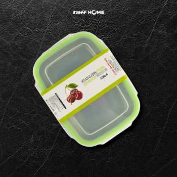 Gambar produk TaffHOME Kotak Makan Anti Tumpah Reguler Lunch Box Stainless Steel 304 550ml - Slyz52