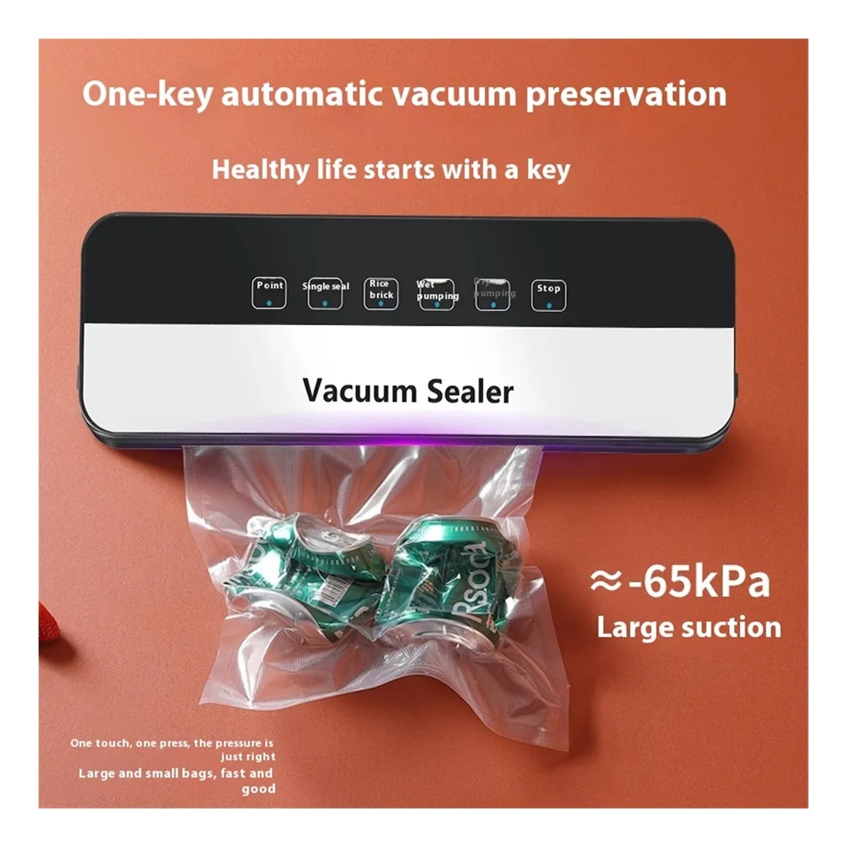 Gambar produk Donglate Alat Vacuum Sealer Packaging Machine Dry and Wet 65kPa - DG10