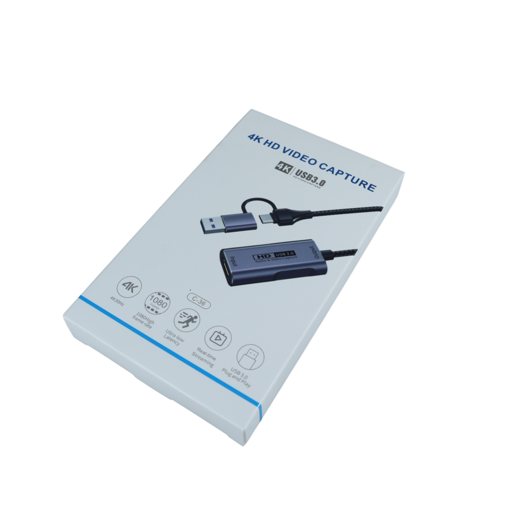Gambar produk VCAP HDMI Video Capture Card Grabber Record Box USB 3.0 4K 1080P - V022