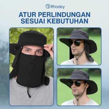 Gambar produk Rhodey Topi Rimba Outdoor Anti UV Waterproof Boonie Hat Polyester - GL001