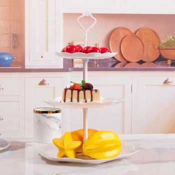 Gambar produk AXOP Rak Kue Susun 3 Tingkat Dessert Cake Rack Table Layer Round - A-13