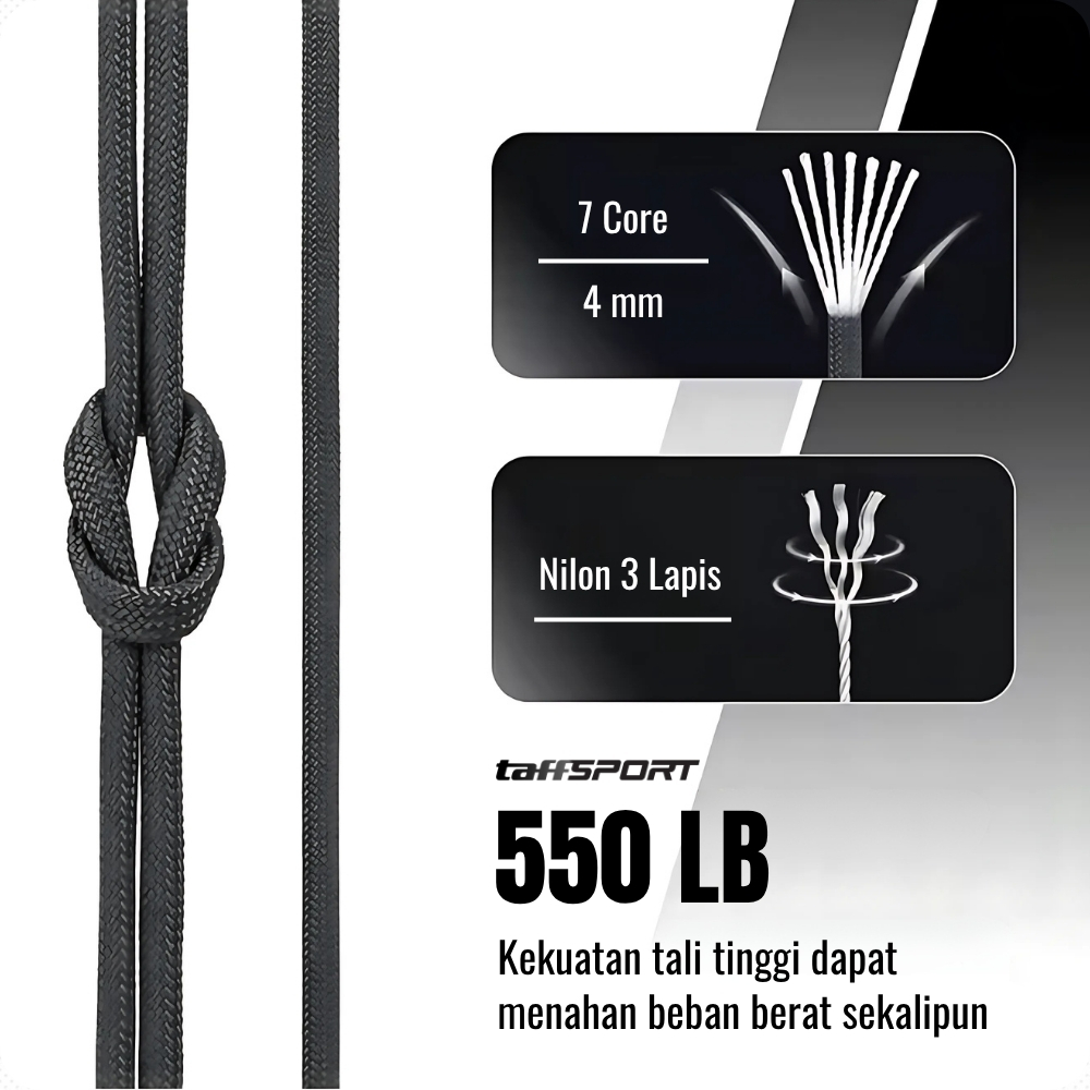 Gambar produk TaffSPORT Tali Paracord Tenda Camping Adventure 7 Core 4mm 31M - SS01