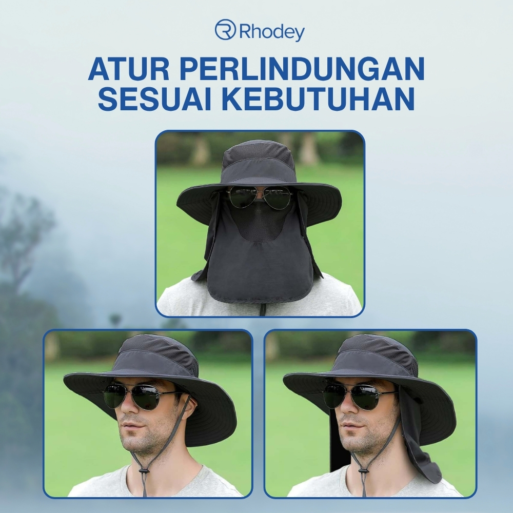 Gambar produk Rhodey Topi Rimba Outdoor Anti UV Waterproof Boonie Hat Nylon - GL012