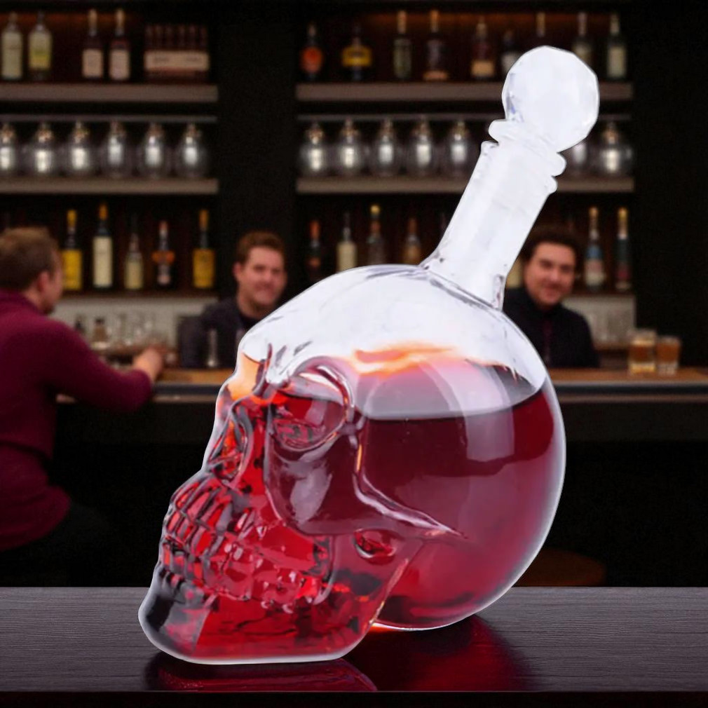 Gambar produk OUTAD Botol Kaca Tengkorak Crystal Skull Vodka Bottle 750ml - BKT750