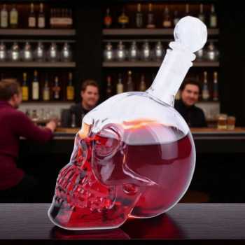 Gambar produk OUTAD Botol Kaca Tengkorak Crystal Skull Vodka Bottle 750ml - BKT750