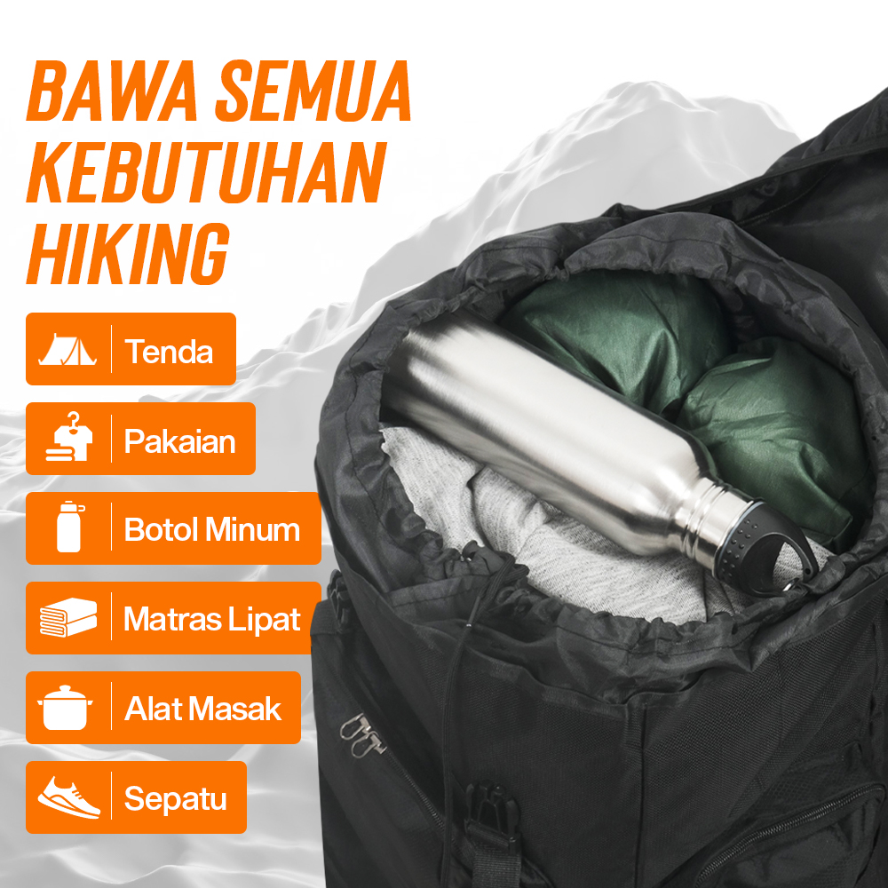 Gambar produk XIYAHU Tas Gunung Carrier Bag Travel Backpack Waterproof 90L - SIG3D