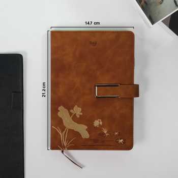 Gambar produk Toddi Buku Jurnal Leather Notebook Diary A5 80GSM 200 Halaman - TD663