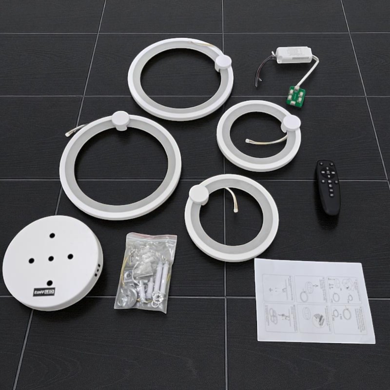 Gambar produk TaffLED Lampu LED Plafon Ceiling Dimmable 40W 4 Ring 3in1 Color - 0528