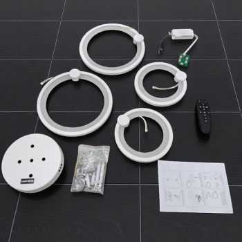 Gambar produk TaffLED Lampu LED Plafon Ceiling Dimmable 40W 4 Ring 3in1 Color - 0528