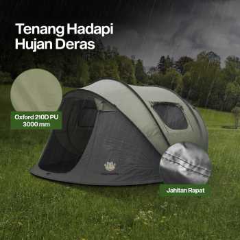 Gambar produk KingRunning Tenda Camping Lipat Otomatis 3-4 Orang Single Layer - S-T414