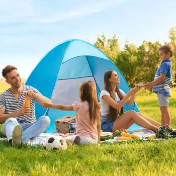 Gambar produk Top Lander Tenda Camping Lipat Otomatis 2-4 Orang Single Layer - TL9