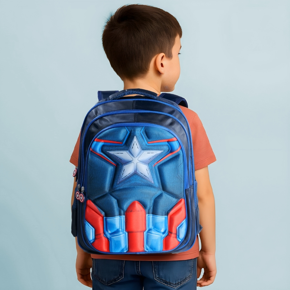 Gambar produk JINMA HONGJIA Tas Sekolah Anak Karakter Kartun Captain America S - KKH001