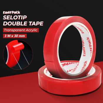 TaffPACK Selotip Double Tape Transparent Acrylic 3M - HL878